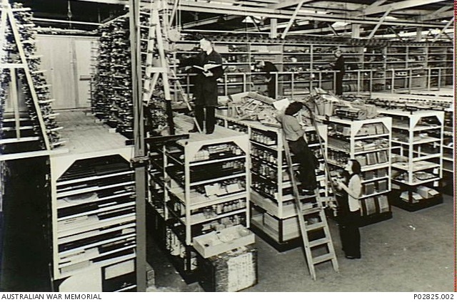 Image of Workers checking stock at the Beaufort division Fairfield complex (DAP)