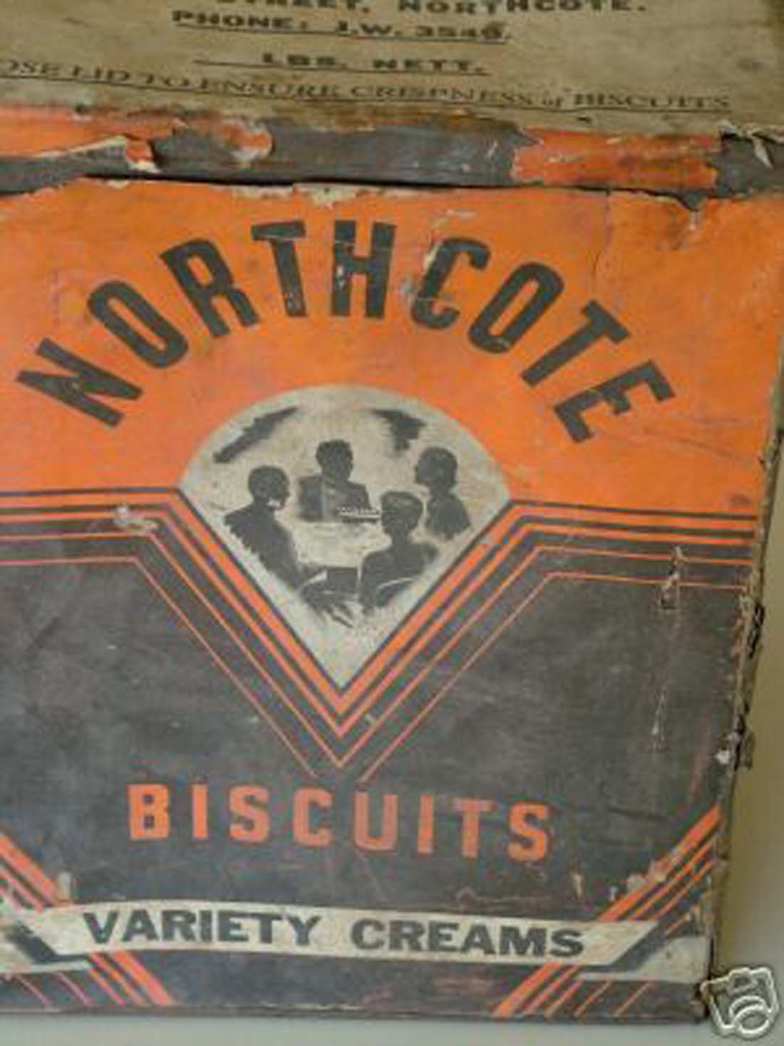 Image of Northcote Biscuits tin circa 1940s