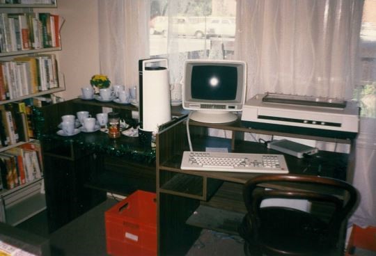 Image of Fairfield House Library with Commodore 64 computer