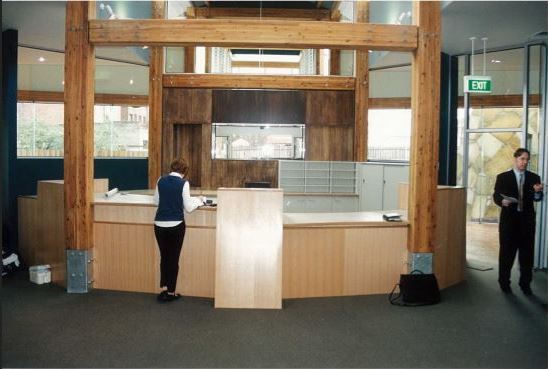 Image of Fairfield Library before opening customer service desk 1999