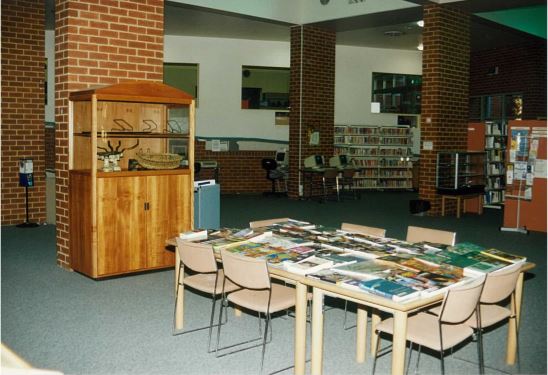 Image of Northcote library with display table