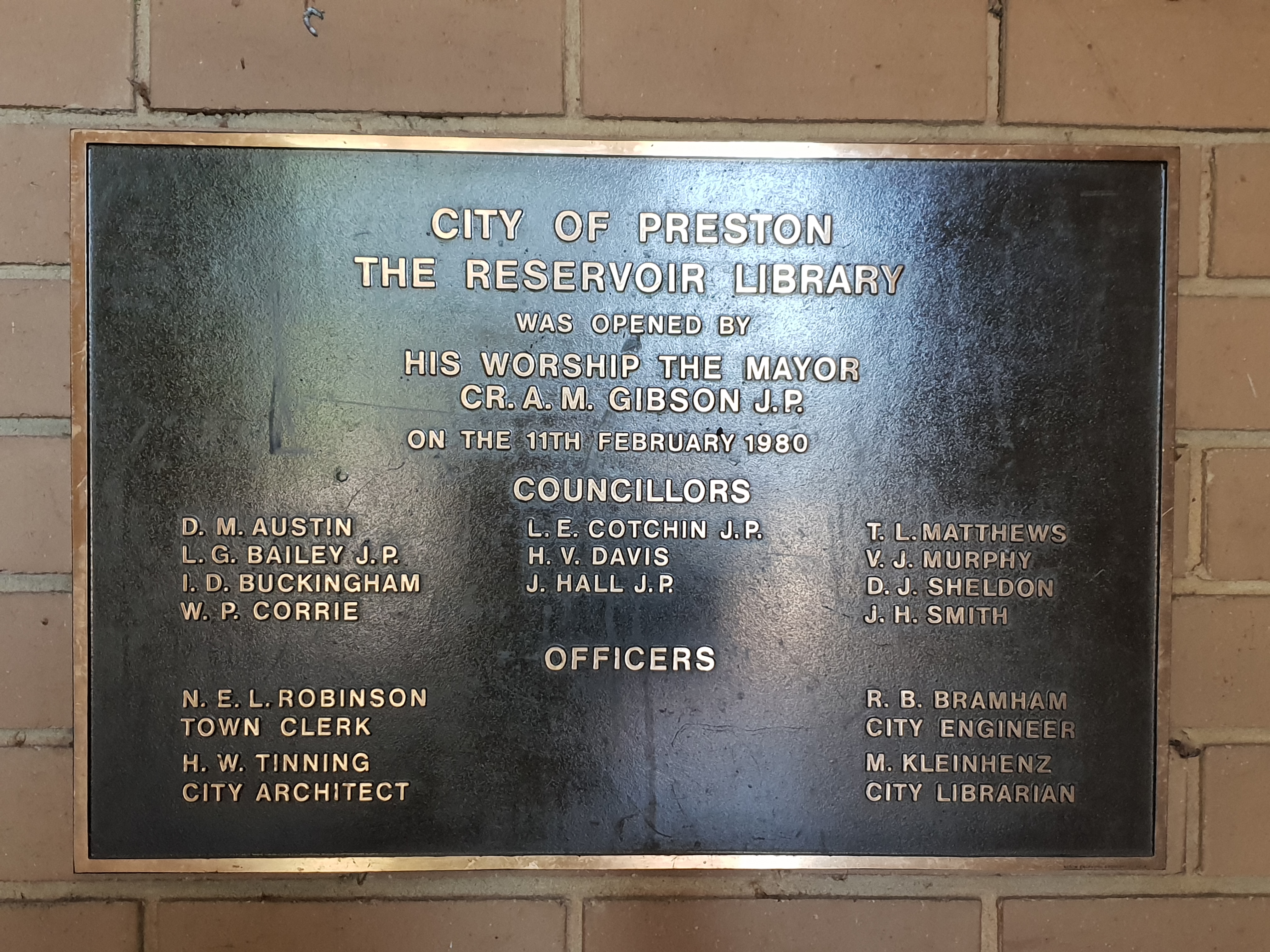 Image of Ralph Street Library Plaque