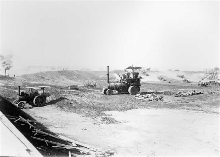 Image of Preston Reservoir during construction [PHS]