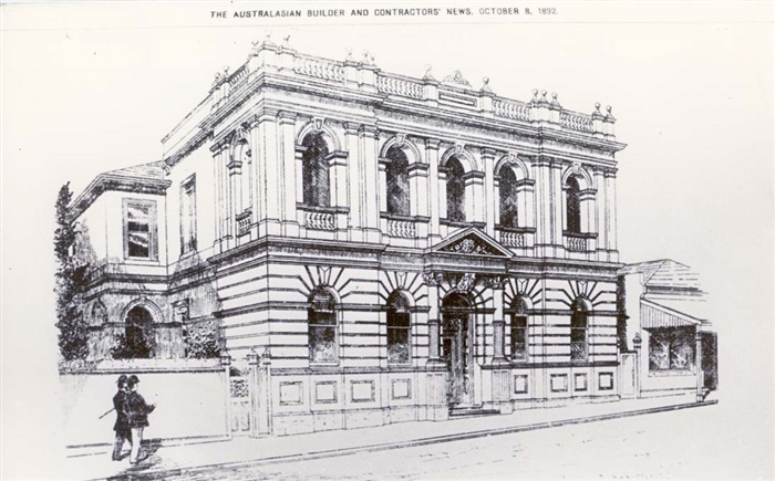Image of a Sketch of the bank around 1920