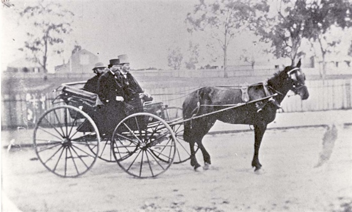 Image of Northcote Councillors heading to council meeting c1870. [LHRN231]