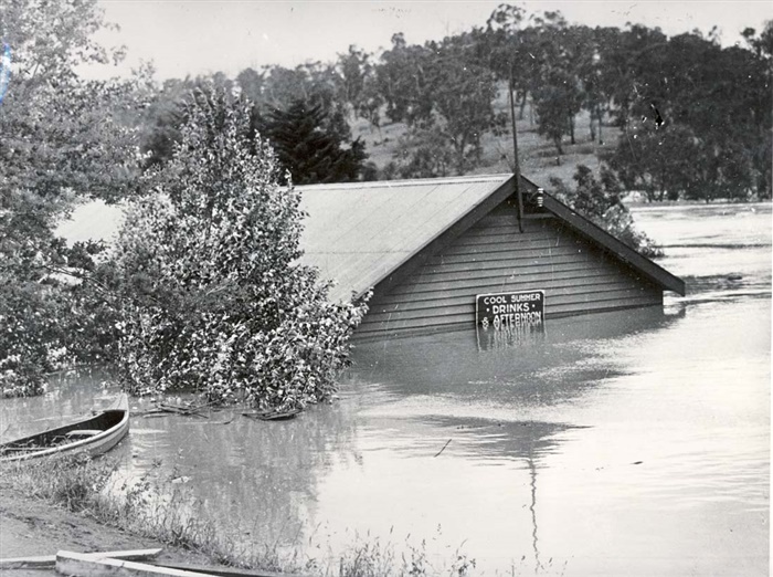 Fairfield Boathouse flooded in 1934