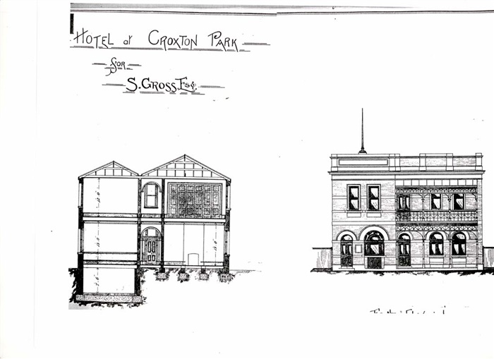 Image of Plans for Croxton Park Hotel c.1896. [LHRN670-1]