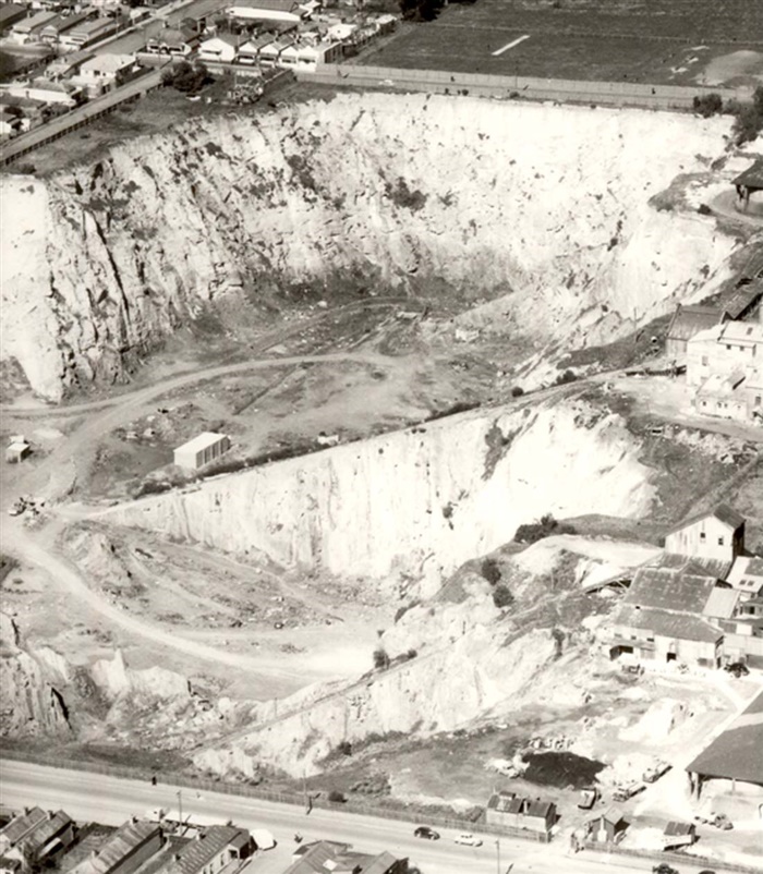 Image of the open quarry along Separation Street