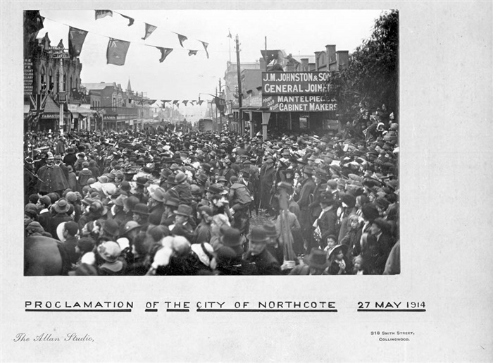 Image of Northcote proclaimed a city 27 May, 1914. [LHRN804]