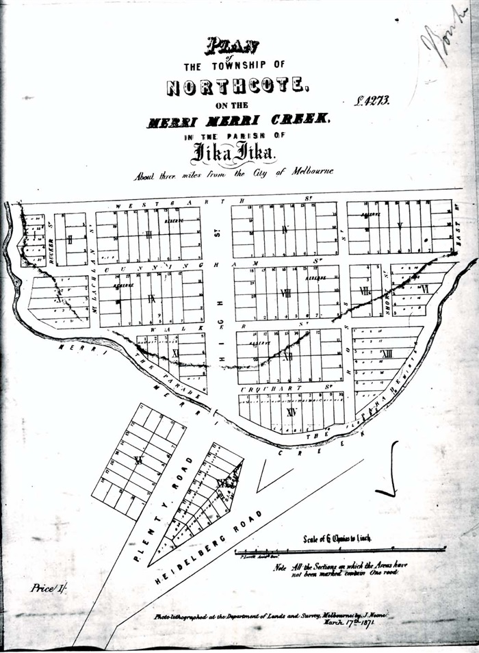 Image of The original site for the township of Northcote was to located in present day Westgarth