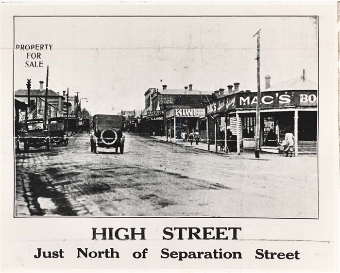 Image of High street looking towards Separation Street intersection. [LHRN1104]