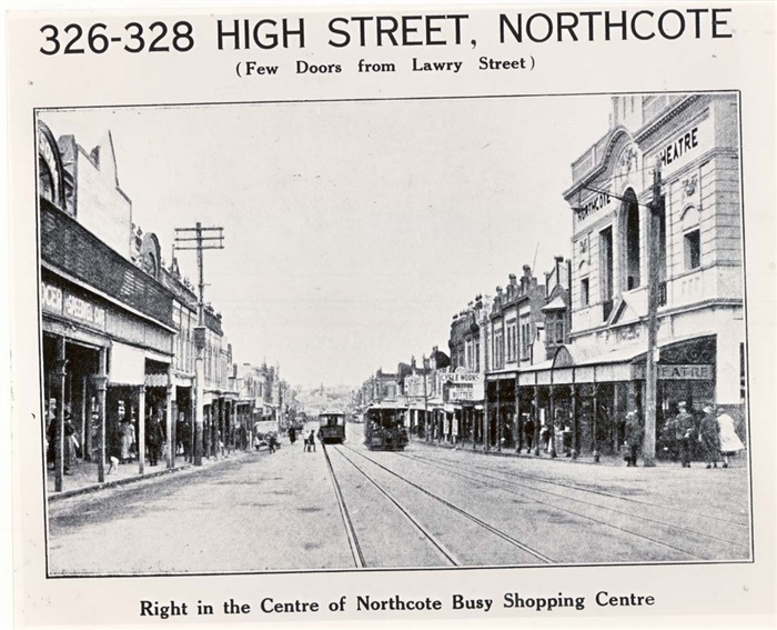 Image of The Northcote Theatre on the corner of High Street and Bastings Street
