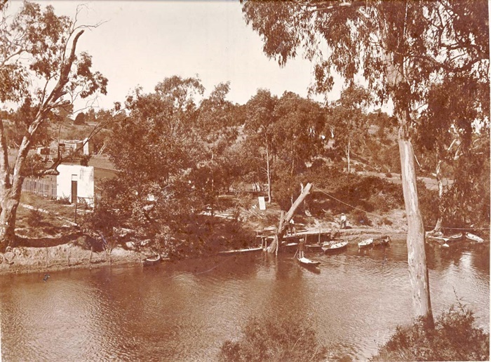 Image of Original Rudder Grange Boathouse. [LHRN1246]
