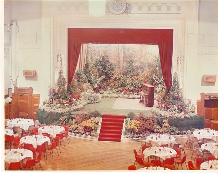 Image of Northcote Town Hall Floral Display 1960s. [LHRN1407]