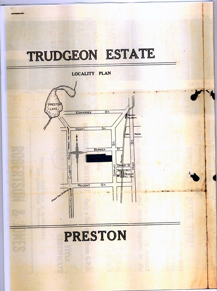 Image of Trudgeon Estate 1923