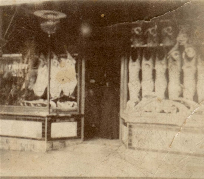 Image of Entrance to W.A. Tacey's butchers shop