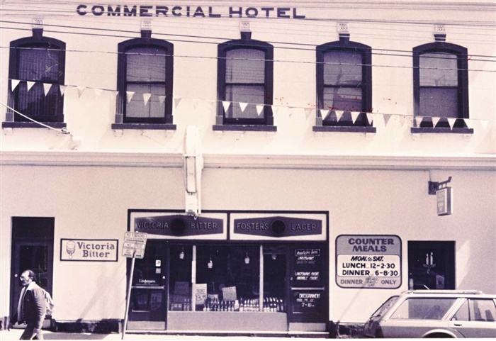 Image of Commercial Hotel around 1980. [LHRN1567]