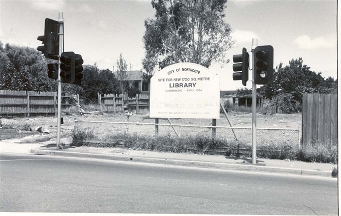 Image of the site for Northcote Library on Separation Street. [LHRN1570]