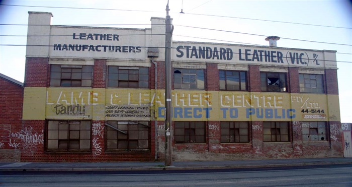 Image of The Standard Leather Company factory as seen from Plenty Road