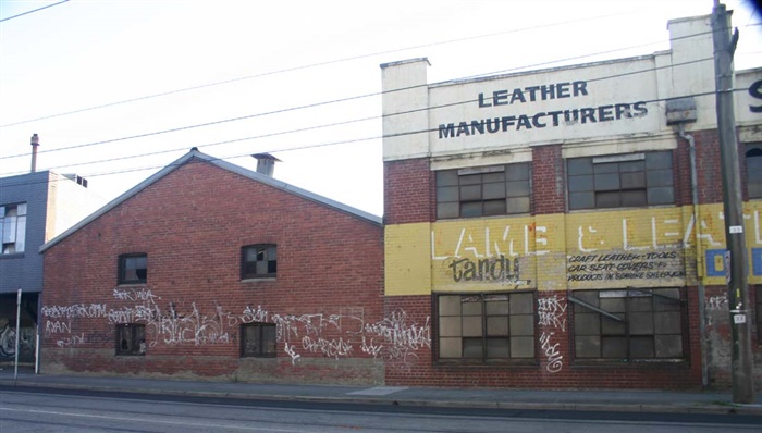 Image of Standard Leather Company factory as seen from Plenty Road