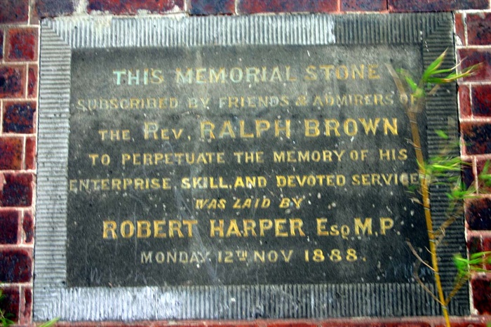 Image of Memorial stone laid by Robert Harper