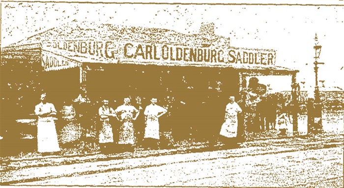 Image of Oldenberg's saddlery from the Northcote Leader 1908