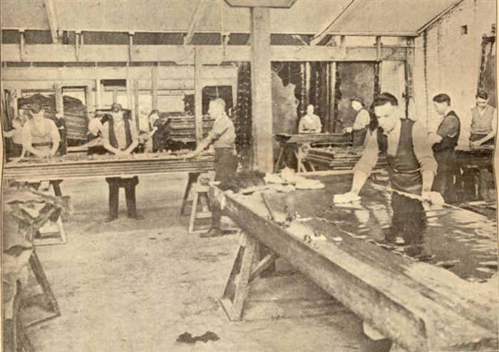 Image of Preparing hides at Braithwaite's tannery. [LHRN1948]