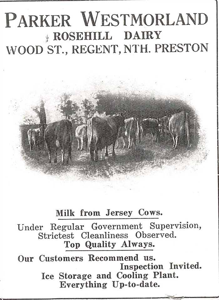 Image of Advert for the Rosehill Dairy 1923 [1960]