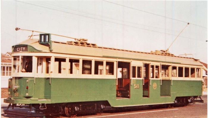Tram at depot in High Street, Preston. [LHRN1970]