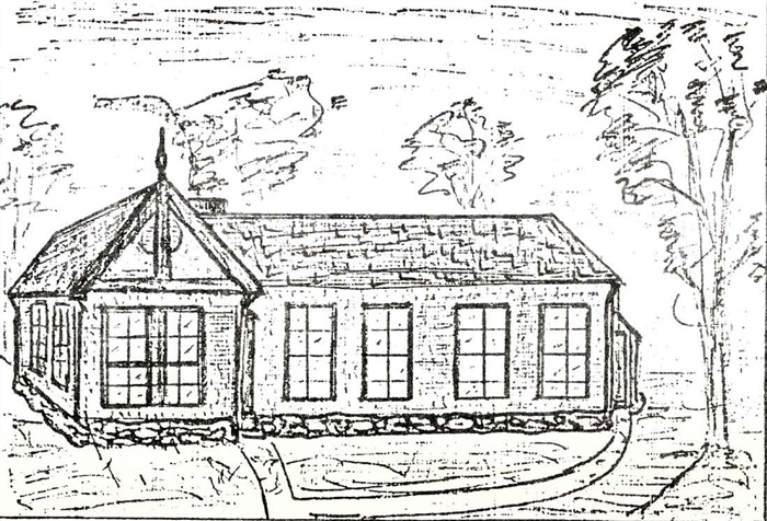 Sketch of the original classrooms,c.1870, [LHRN2105]