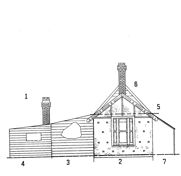 Image of Architectural plan of the Abbott Street toll house. Courtesy Graeme Butler