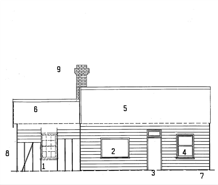 Image of Architectural plan of the Abbott Street toll house. Courtesy Graeme Butler