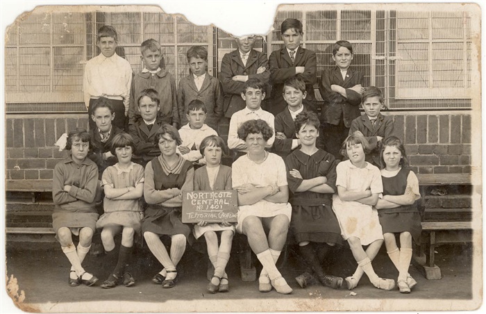 Image of Students 1928 - Ina Jackson 2nd from right, front row [courtesy of Shirley Jackson]