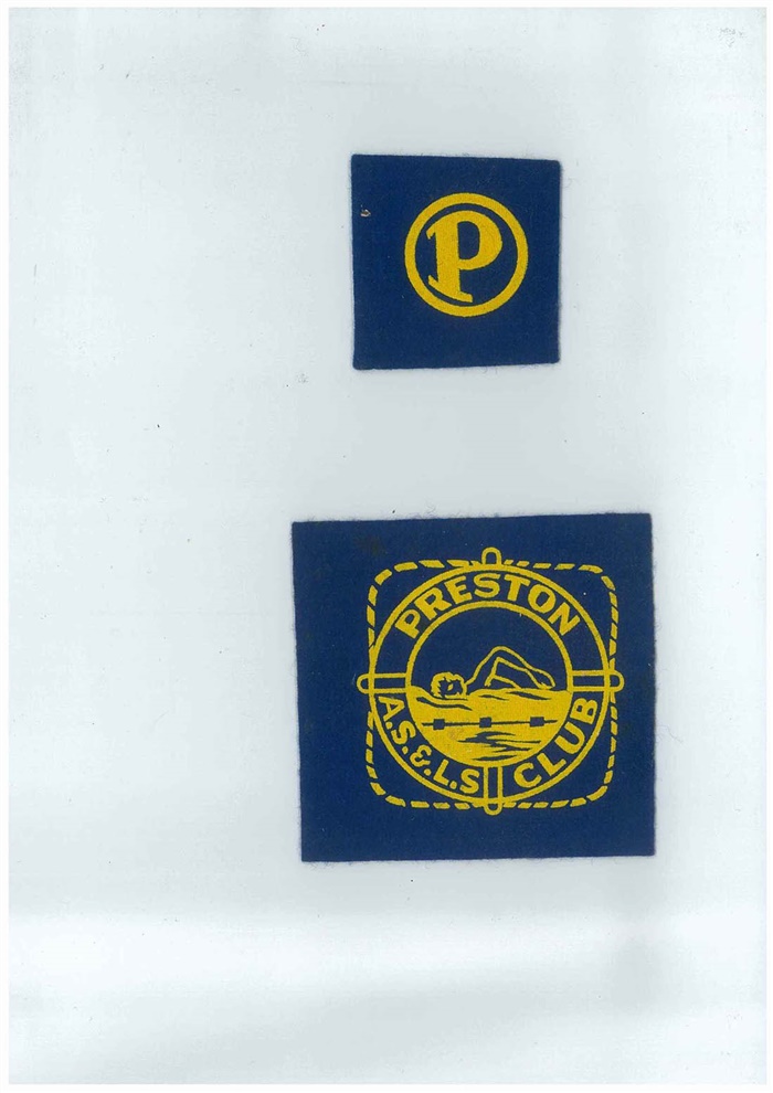 Image of Examples of Preston Amateur Swimming & Life Saving Club badges from the 1960s. 