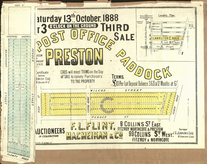 Image of Post Office Paddock 3rd sale 1888 (SLV)
