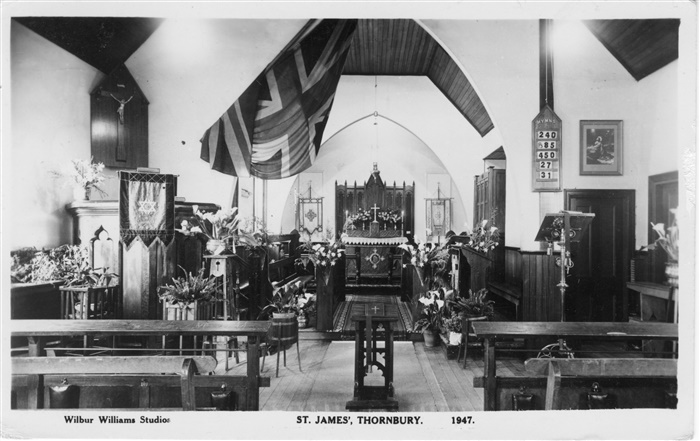 Image of St James Church Thornbury - interior 1947