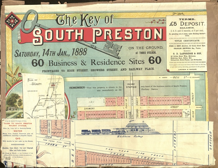 Image of The Key of South Preston 1888 (SLV)