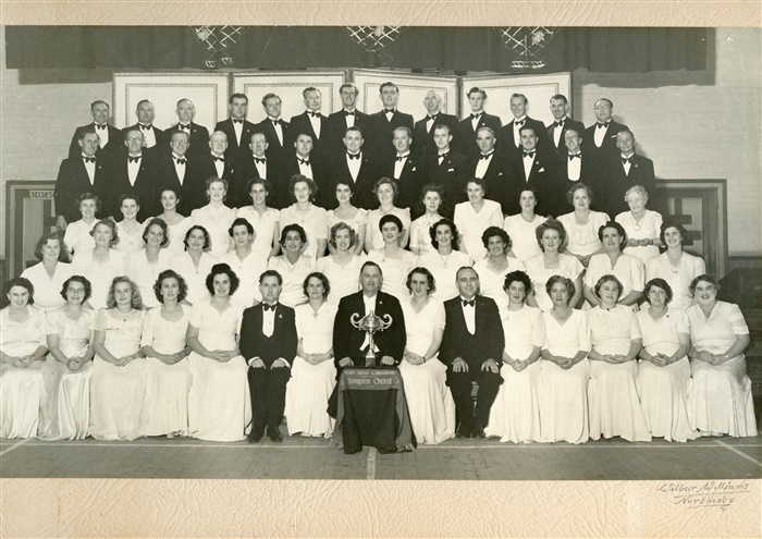 Image of Northcote Choral Society Winning Choir in Ballarat 1947. [LHRN1062]