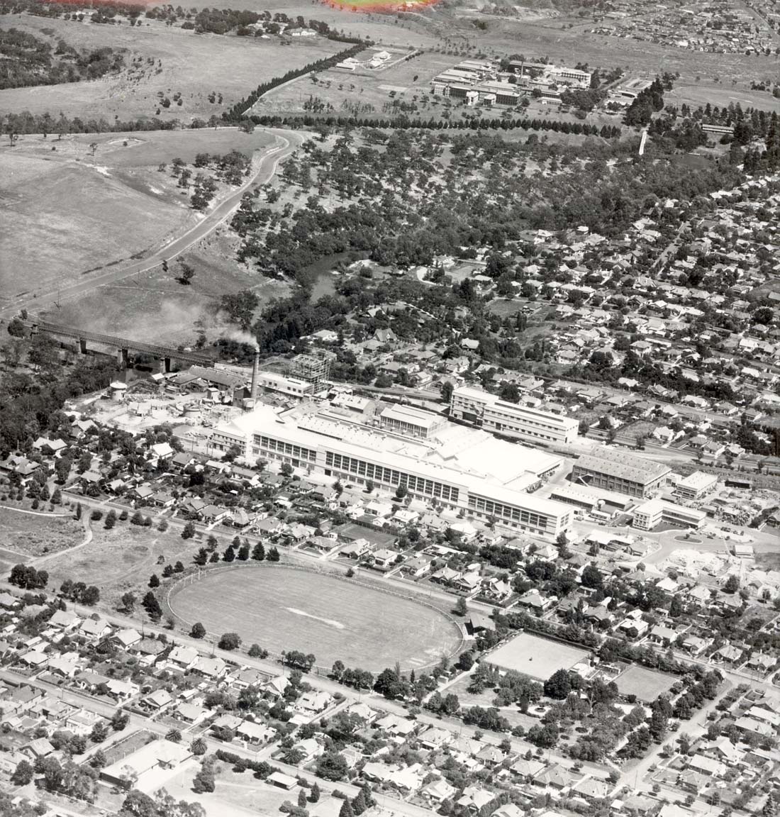 Image of The paper mill from the air