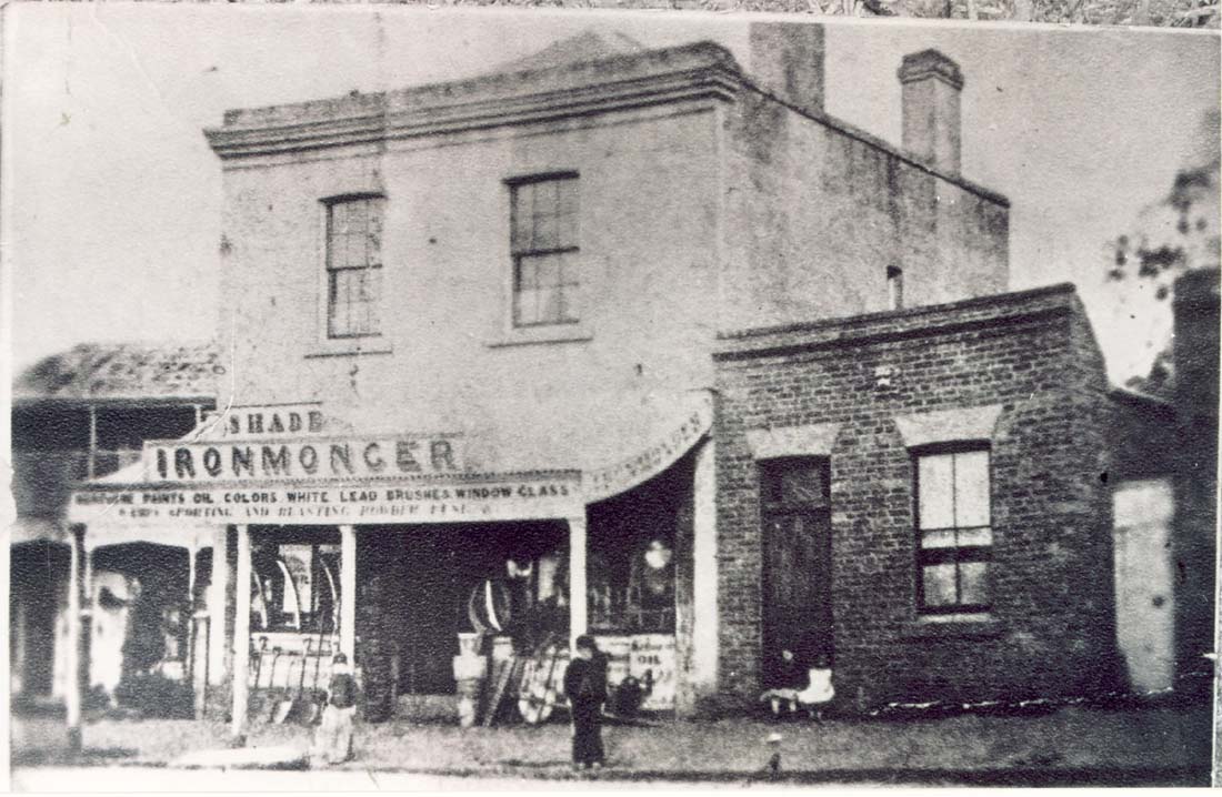 Image of Shade's ironmongery shop in the 1860s