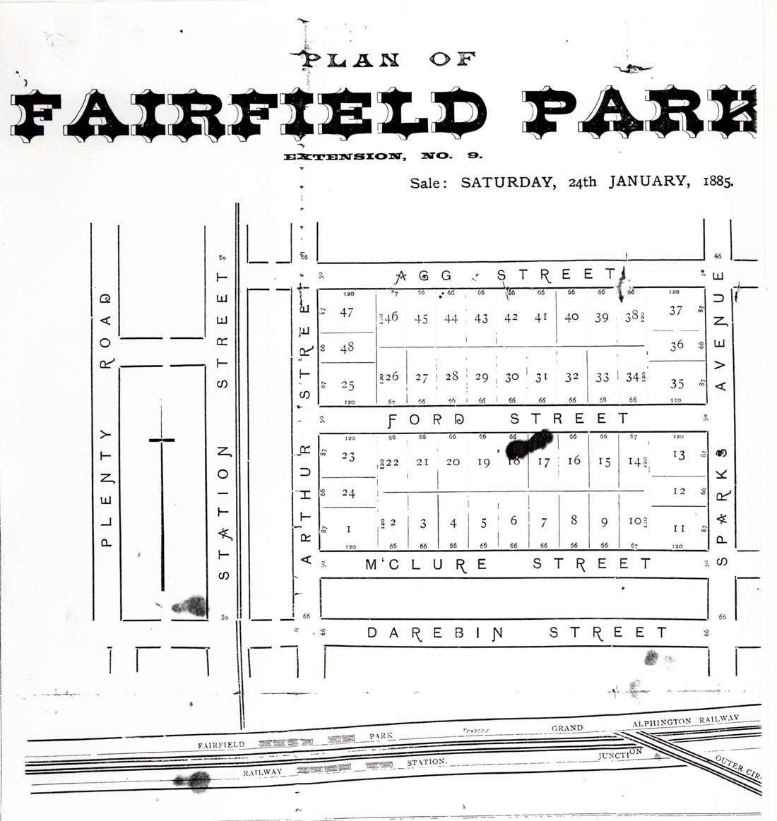 Image of an advertisement for Fairfield Park Estate