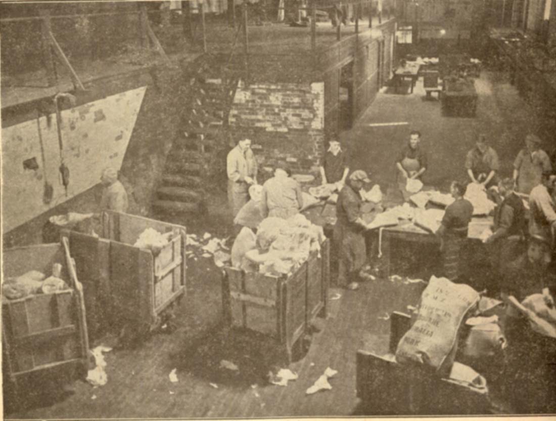 Image - Inside Hutton's Bacon Factory during the 1930s.