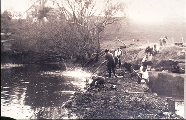 Image of Digging Alphington Swimming Pool 1920-1921.