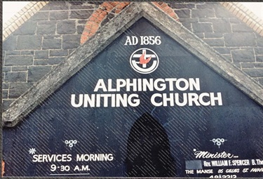 Image of the sign at Alphington Uniting Church