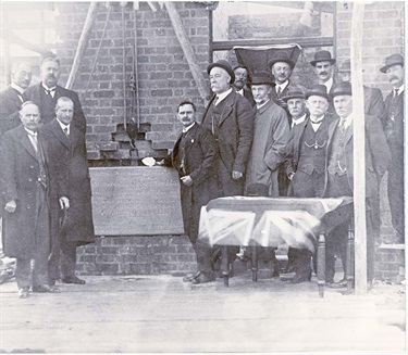 Image of Laying the foundation stone for the Cable Tram house
