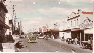 Image of the wine bar, which was the double storey building on the right of the photograph. The building was later demolished. 