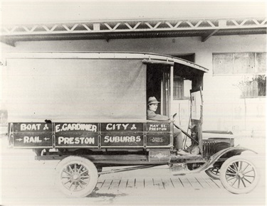Image of Ernest Gardiner and truck. [LHRN5058]