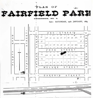 Image of an advertisement for Fairfield Park Estate