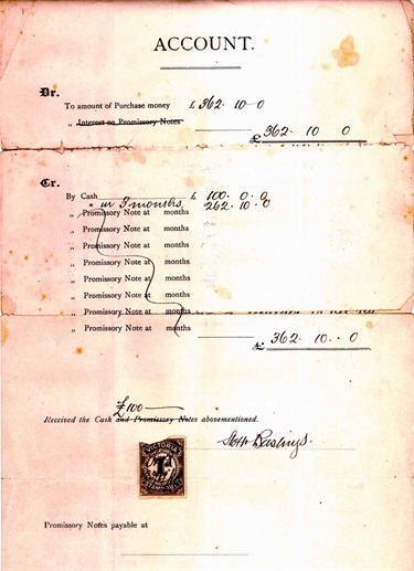 Image of a Transfer of land document from John Gay Roberts to Albert Sanguinetti