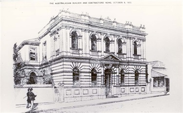 Image of a Sketch of the bank around 1920